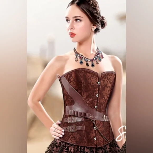 Steampunk/ Pirate Corset with Buckle Details - Picture 10 of 10